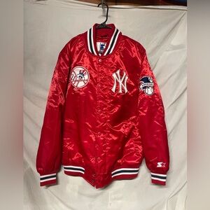 Starter New York Yankees Satin bomber jacket sz Large